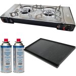 Pack incasa r�chaud � gaz + plaque plancha / grill + cadac 2 cartouches de gaz - camping - car