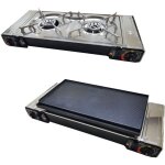 Pack incasa r�chaud � gaz portable + plancha / grill pour r�chaud � gaz