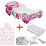 Pack lit carrosse et princesse - 140 x 70 cm Pack lit carrosse et princesse - 140 x 70 cm