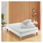 Bysommiflex - pack literie complte 140x190 : matelas ressorts ensachs, sommier, (couette + oreillers ...