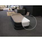 Pack matelas gonflable deluxe pillow rest raised 1 place intex drap housse
