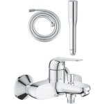 Pack mitigeur bain douche grohe swift + douchette 1 jet vitalio get stick + flexible