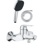 Pack mitigeur bain douche grohe swift + douchette 2 jets vitalio comfort 110 + flexible