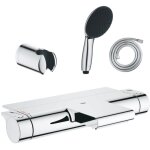 Pack mitigeur bain douche thermostatique grohe grohtherm 2000 + douchette 2 jets grohe start 110 + flexible175 ...