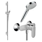 Hansgrohe - pack mitigeur douche mécanique vernis blend + barre unica s puro + flexible + pommeau vernis ... Hansgrohe - pack mitigeur douche mécanique vernis blend + barre unica s puro + flexible + pommeau vernis ...