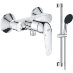 Pack mitigeur douche m�canique grohe swift 2023 + ensemble de douche 2 jets avec barre chrom�