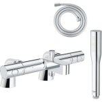 Pack mitigeur thermostatique grohe grohtherm 800 avec colonnettes + douchette 1 jet vitalio get stick ...