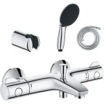 Pack mitigeur thermostatique grohe grotherm 800 + douchette 2 jets grohe vitalio start 110 + flexible1750 ...