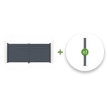 Casanoov - pack portail battant carpatia 300x180cm + 2 poteaux eifel h. 190cm