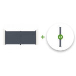 Pack portail battant carpatia 350x180cm + 2 poteaux eifel h. 190cm