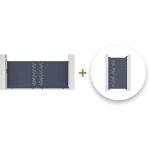 Casanoov - pack portail coulissant arlberg 400x180cm + portillon arlberg 100x180cm gris