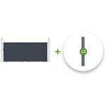 Casanoov - pack portail coulissant eiger 300x160cm + 2 poteaux eifel h. 190cm