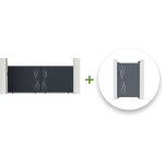 Casanoov - pack portail coulissant veleta 400x160cm + portillon veleta 100x160cm gris Casanoov - pack portail coulissant veleta 400x160cm + portillon veleta 100x160cm gris