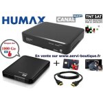 Pack r�cepteur satellite tntsat humax tn8000hd pvr avec disque dur externe 1 t�ra