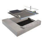 Wedi - pack receveur de douche pr - pent 104 x 120 x 3, 8 cm fundo flex bton + bonde horizontale + ...