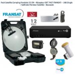 Pack satellite camping - fransat - srt 7407 - parabole 35 cm - lnb single - kit complet