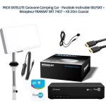 Pack satellite - selfsat - camp 38 - parabole inclinable - r�cepteur fransat srt 7407 - kit coaxial 20m ...
