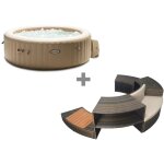 Intex - pack spa gonflable purespa sahara rond bulles 4 places + ensemble mobilier Intex - pack spa gonflable purespa sahara rond bulles 4 places + ensemble mobilier