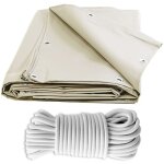 Pack toile pergola ivoire 3x4 m + sandow blanc 20m - bche pergola prte  poser xp640pr garantie 10 ...