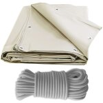 Pack toile pergola ivoire 3x4 m + sandow gris 20m - b�che pergola pr�te � poser xp640pr garantie 10 ans ...