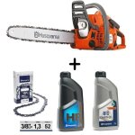 Pack trononneuse husqvarna 120 mark ii 35 cm huile et chaine