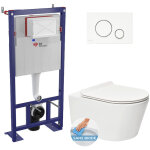Swiss aqua technologies pack wc bti - autoportant + wc sat sans bride fixations invisibles + abattant ...