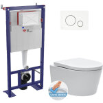 Swiss aqua technologies - pack wc bti - autoportant + wc sat sans bride fixations invisibles + abattant ...