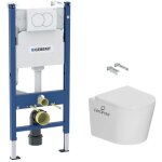 Pack wc bâti - support duofix 112cm + wc suspendu sans bride ceramia + abattant softclose + plaque blanche ... Pack wc bâti - support duofix 112cm + wc suspendu sans bride ceramia + abattant softclose + plaque blanche ...