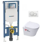 Pack wc bati - support geberit extra - plat + cuvette swiss aqua technologies infinitio sans bride + ...