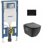 Pack wc bati - support geberit up720 extra - plat + wc sans bride ideal standard tesi + abattant softclose ...