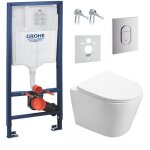 Pack wc bâti - support + wc sat infinitio sans bride fixations invisibles + plaque + panneau isolation ... Pack wc bâti - support + wc sat infinitio sans bride fixations invisibles + plaque + panneau isolation ...