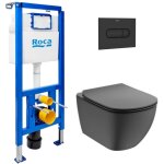 Pack wc b�ti - support + wc suspendu sans bride ideal standard avec abattant softclose + plaque (rotebma02 ...