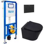 Pack wc b�ti - support + wc suspendu sans bride swiss aqua technologies avec abattant softclose + plaque ...