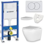 Pack wc : �l�ment de pr� - montage duofix + wc slim soft - close desna blanc + tapis d'isolation acoustique ...