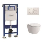 Geberit - pack wc up320 + cuvette sans bride rimless + plaque sigma blanche