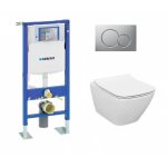 Geberit - pack wc up320 + cuvette sans bride square + plaque chrom mat