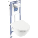 Pack wc sans bride villeroy et boch architectura avec abattant + bti - support sol et mur viconnect ...