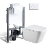 Pack wc suspendu 82 cm bâti - support wc à réservoir encastré + wc suspendu sans bride + plaque de chasse ... Pack wc suspendu 82 cm bâti - support wc à réservoir encastré + wc suspendu sans bride + plaque de chasse ...