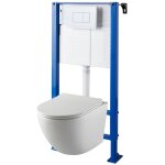 Godart - pack wc suspendu gain de place bti universel ero + cuvette sans bride blanc brillant corolla ...
