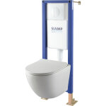 Pack wc suspendu gain de place bti universel siamp cuvette sans bride corolla
