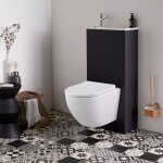 Pack wc suspendu avec lave - mains intgr + cuvette gain de place sans bride corolla