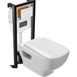 Jacob delafon - pack wc suspendu sans bride struktura avec abattant + bâti support + plaque Jacob delafon - pack wc suspendu sans bride struktura avec abattant + bâti support + plaque