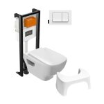 Jacob delafon - pack wc suspendu sans bride struktura + bâti - support + plaque blanc + tabouret blanc ... Jacob delafon - pack wc suspendu sans bride struktura + bâti - support + plaque blanc + tabouret blanc ...