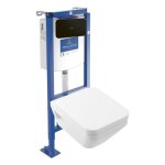 Pack wc suspendu sans bride villeroy&boch architectura twistflush [e] rond + bti - support sol et mur ...