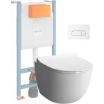 Pack wc suspendu vitra sento blanc compact + bâti auto - portant v - fix core + plaque round blanc Pack wc suspendu vitra sento blanc compact + bâti auto - portant v - fix core + plaque round blanc