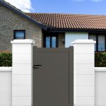 Packit - portillon aluminium mod�le plein en kit dimensions l. 1000 (entre piliers) x h. 1700 mm couleurs ...