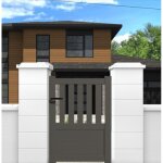 Packit - portillon aluminium mod�le semi - ajour� en kit dimensions l. 1000 (entre piliers) x h. 1300 ...