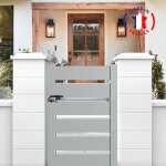 Packit - portillon en kit aluminium sah dimensions l. 1000 (entre piliers) x h. 1500 mm couleurs gris ...