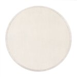 Tapis chambre rond enfant bebe fille garcon moelleux antidrapant moderne crme, 80 cm rond - paco home ...