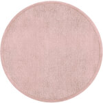 Paco home tapis chambre rond enfant bebe fille garcon moelleux antidrapant moderne pink, 80 cm rond